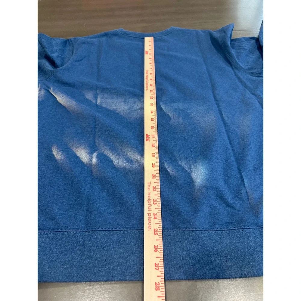 The North Face‎ Mens XXL Blue Crewneck Sweatshirt Pullover Logo Patch Heathered